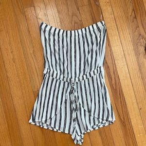 Black & White Striped Romper